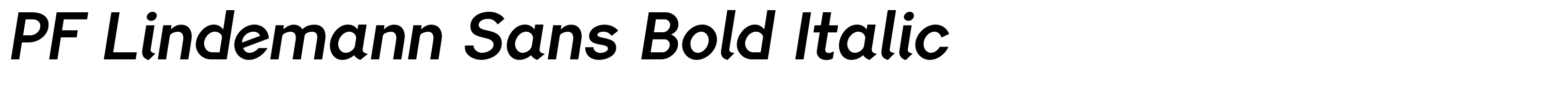 PF Lindemann Sans Bold Italic
